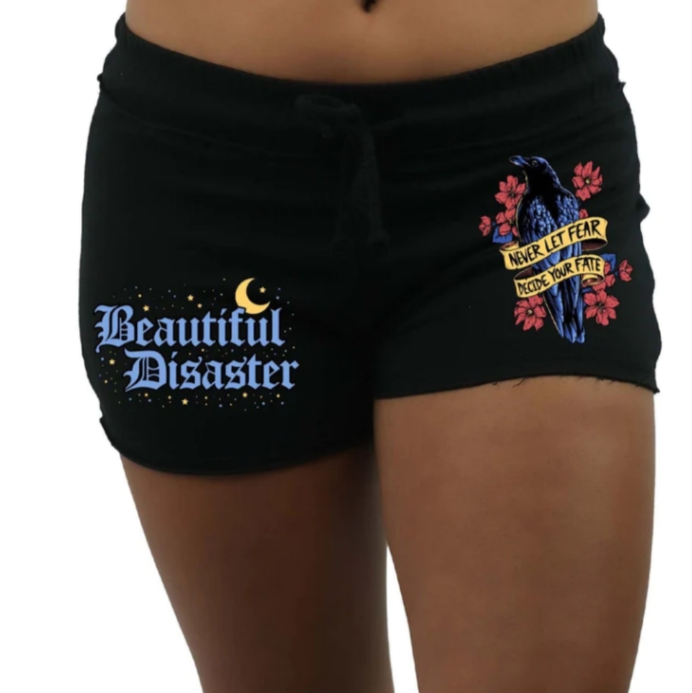 NEW Beautiful Disaster Raven Shorts